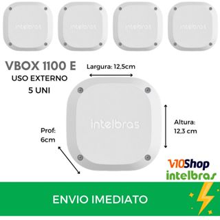 Kit 5 unid Caixa Vbox 1100 E Externa de Passagem Organizadora Cabos Cftv Camera Branca Intelbras em Oferta na Shopee