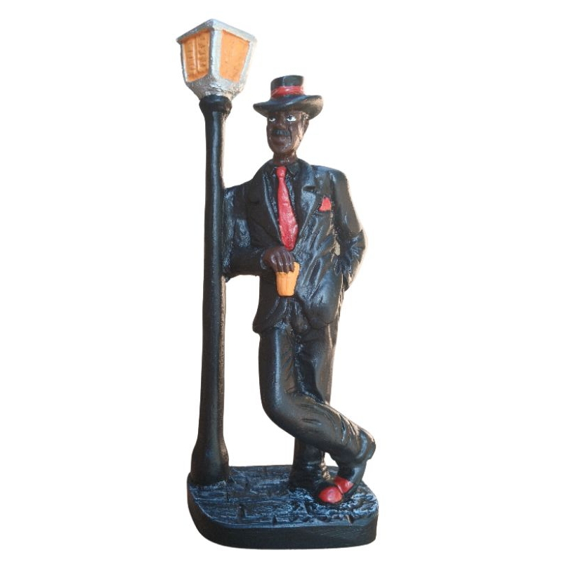 Imagem Malandro Zé Pilintra/Zé  Pretinho Em Resina 17cm Umbanda Candomblé em Oferta na Shopee