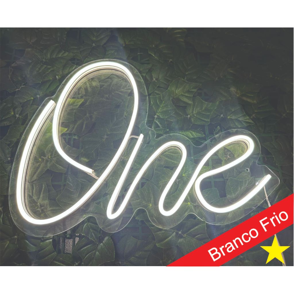 Luminária LED Neon 'One'–Decoração Perfeita para Festa de 1 Ano em Oferta na Shopee