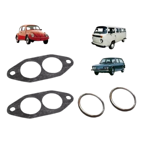 Junta ( Kit) Coletor Admissao Fusca Brasilia Kombi Variant em Oferta na Shopee