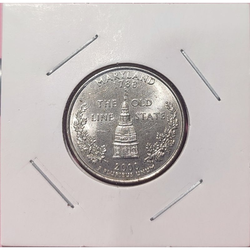Moeda USA quater dolar 2000 Maryland P