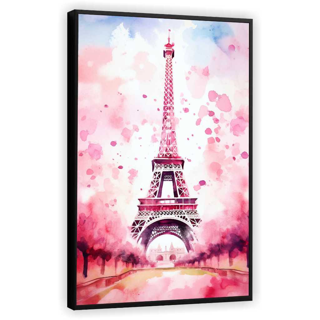 Quadro Decorativo Luxo Cidade Paris Torre Eiffel Abstrato Salas Quartos Tela Canvas Filete GG01
