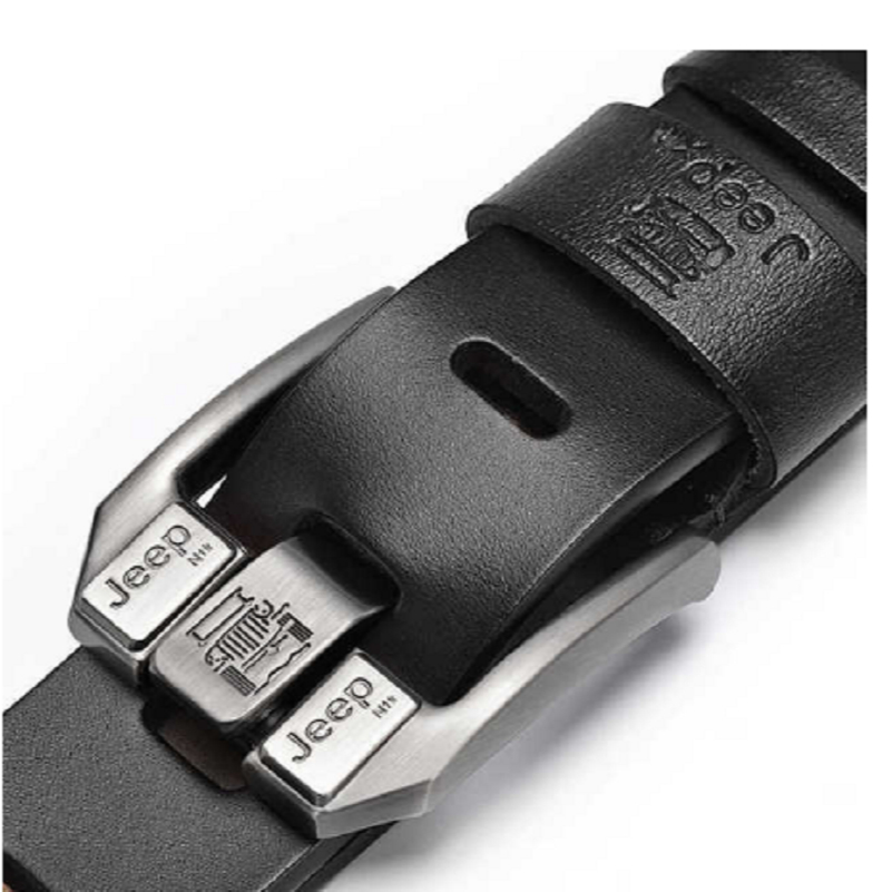 Cinto Masculino 100% Couro Jeep Original Preto 125 CM