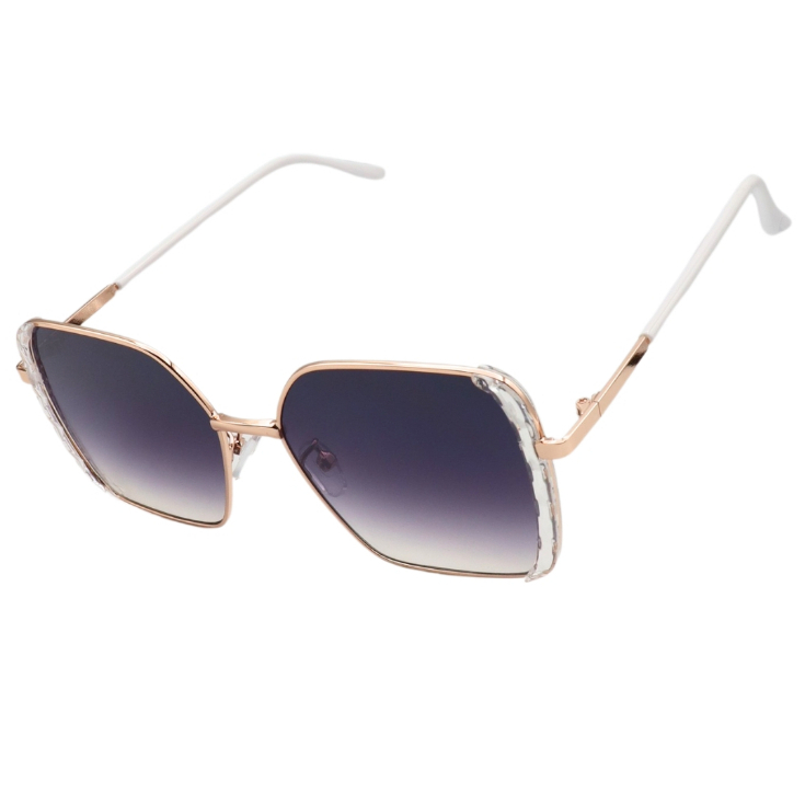 Detalhes do Óculos de Sol Luna Quadrado Grande Premium Com Cristais uv400 Feminino