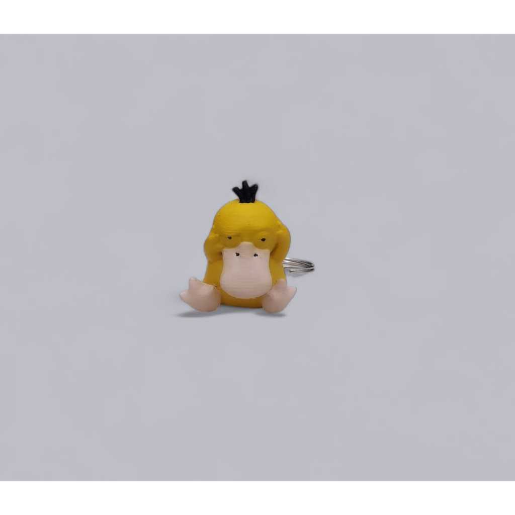 Chaveiro Psyduck 3D Artesanal Colecionavel Anime Geek Nerd