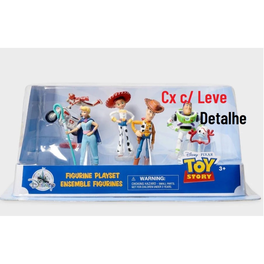 Playset Toy Story 4 Figura Boneco Woody e Buzz Disney Store 6 Pack