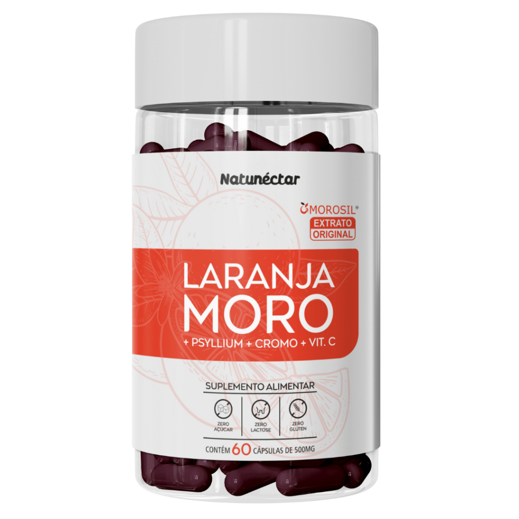 Laranja Moro Extrato Original 500mg 60 Cápsulas - Natunéctar