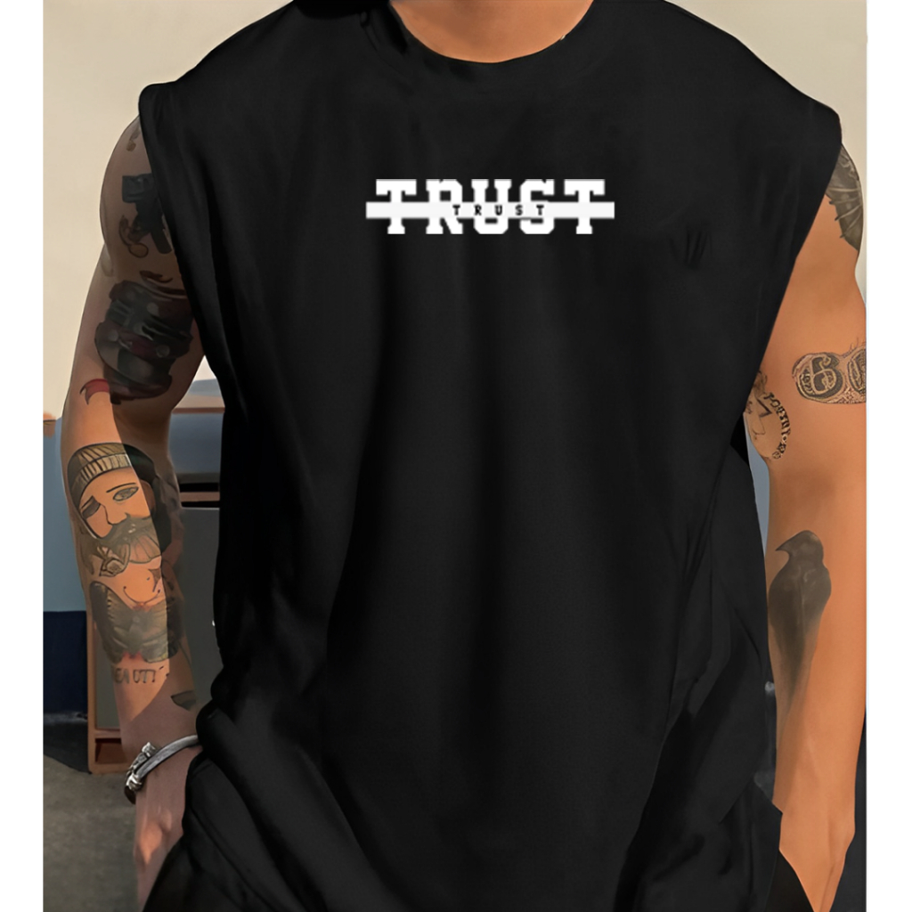 Regatas Sleeveless Oversized Academia Larga Masculina Streetwear Treino Fitness Regata Algodão Kit