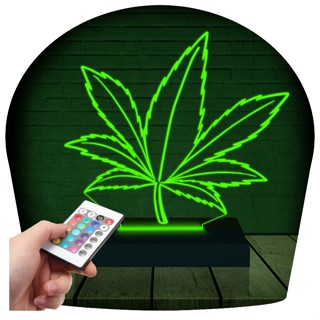 Luminária Led 3d | Maconha | Abajur 2 Presente Criativo Decoração em Oferta na Shopee