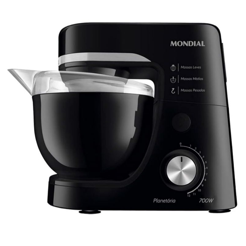 Batedeira Planetária, Mondial, Preto, 700W, 110V - BP-03-B