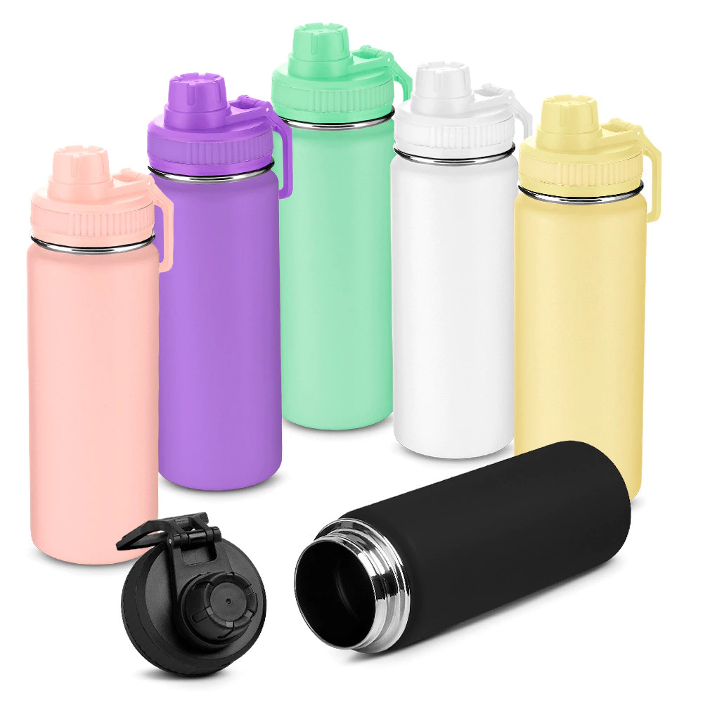 Garrafa, Alça, Bico, 780ml, Aço Inox Simples, Bico, Reutilizável, Portátil, Eco-friendly, Tampa Anti-Vazamento.