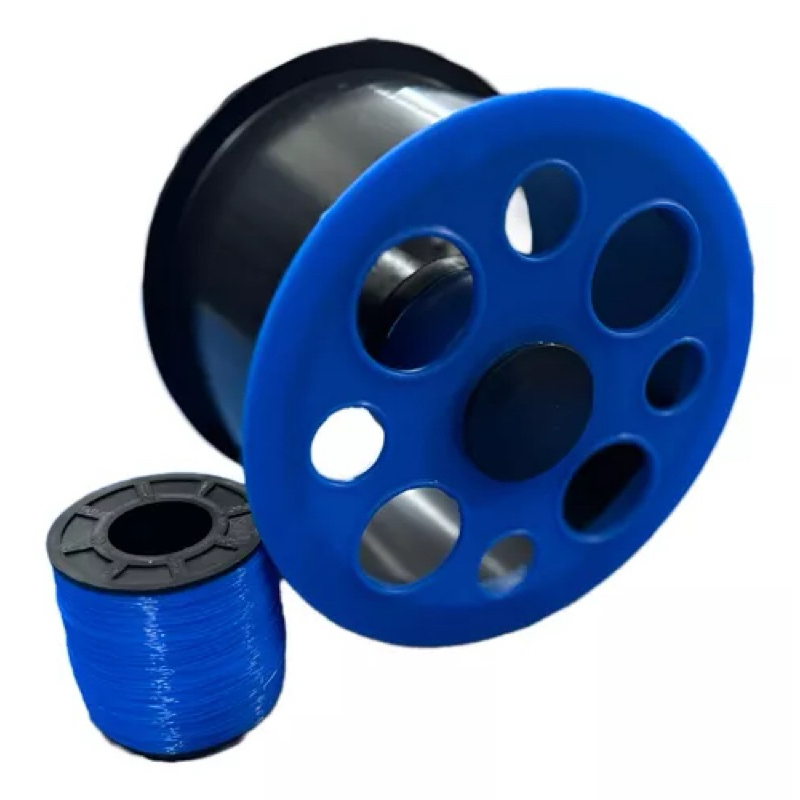 Carretilha 15 cm mini + Linha nylon 500 jardas ENVIO IMEDIATO em Oferta na Shopee