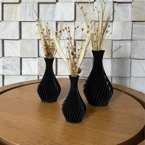 Kit 3 Vasos de Luxo Elegantes para Decoração e Sala