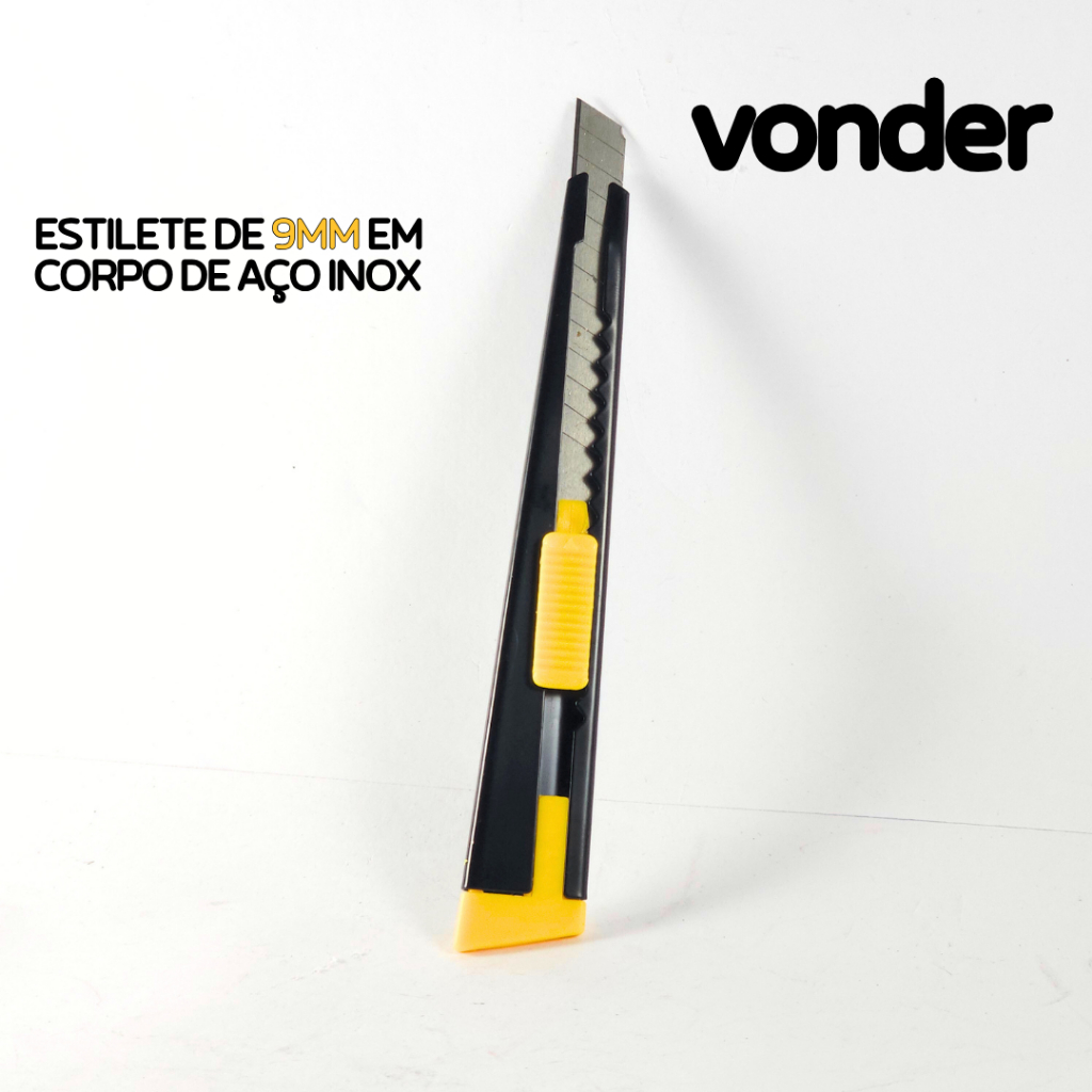 KITs Estiletes Metal Profissional 9mm Estreito Ferramenta Embalagens Aplicação Adesivo Envelopamento