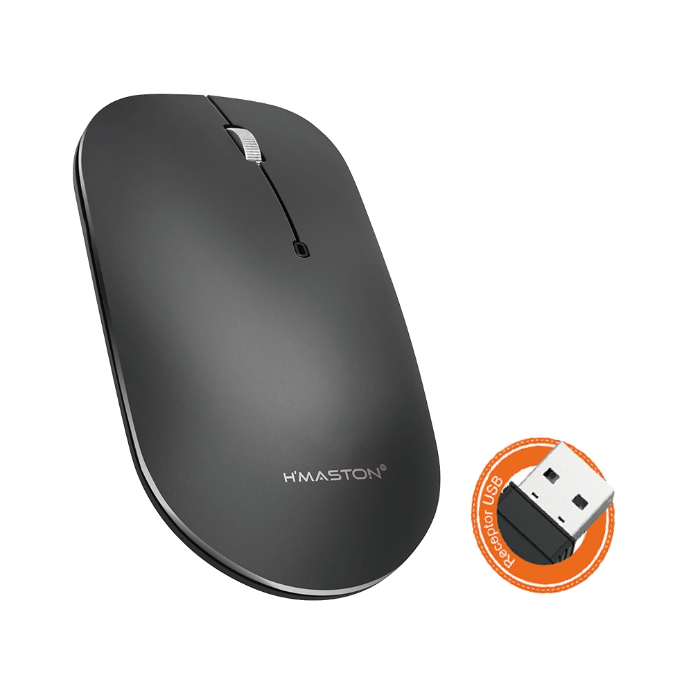 Mouse Sem Fio 2.4Ghz Óptico SHA-08 H'maston Wireless Bluetooth Receptor USB Mouse para Escritório