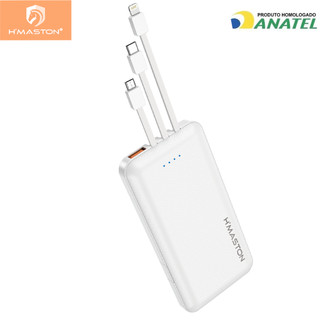 H'maston H966 Carregador Portátil Hmaston 10.000mah C/ 3 Cabos + Saida Usb