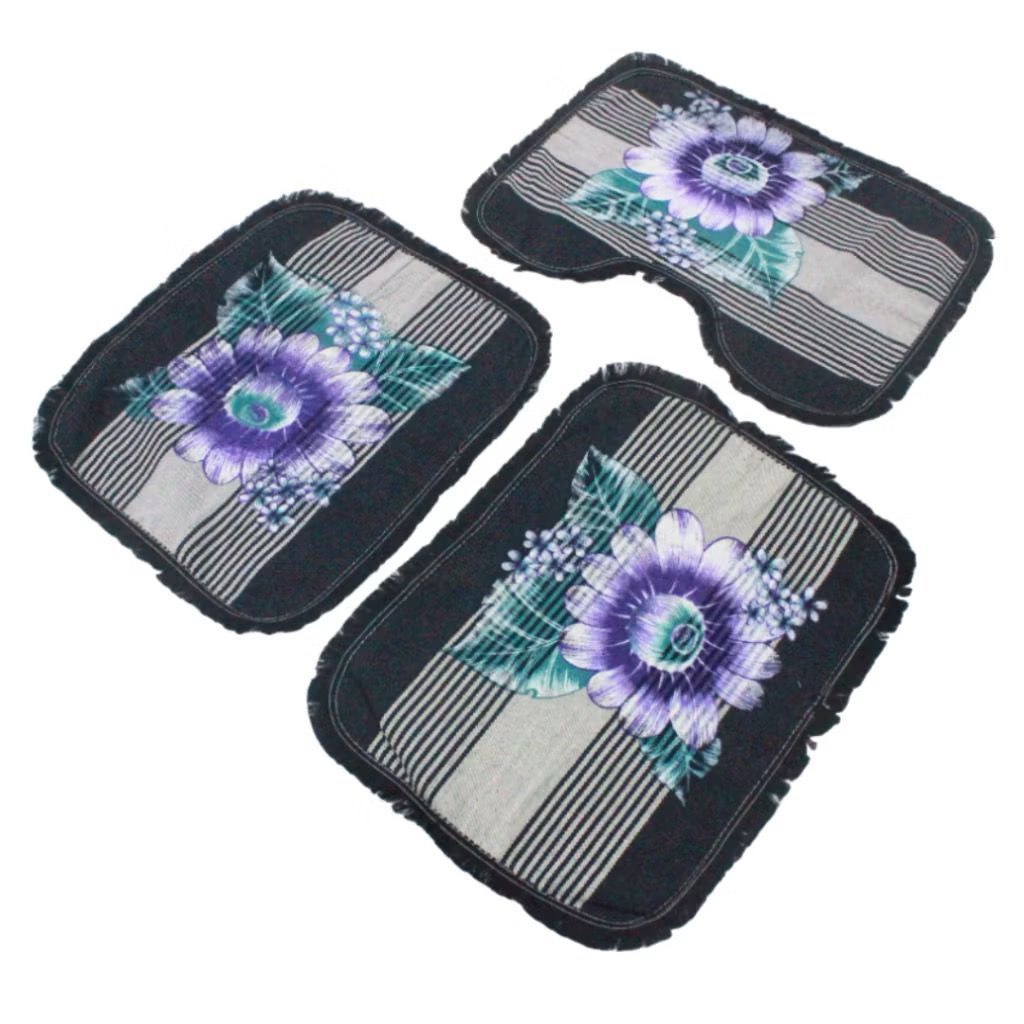 Kit Tapete Jogo De Banheiro 3 Peças Chão Piso Barato Promoção