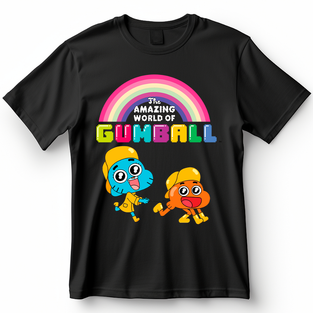 Camisa Mundo de Gumball Darwin Blusa Desenho Camiseta de Cartoon 100% Algodão em Oferta na Shopee