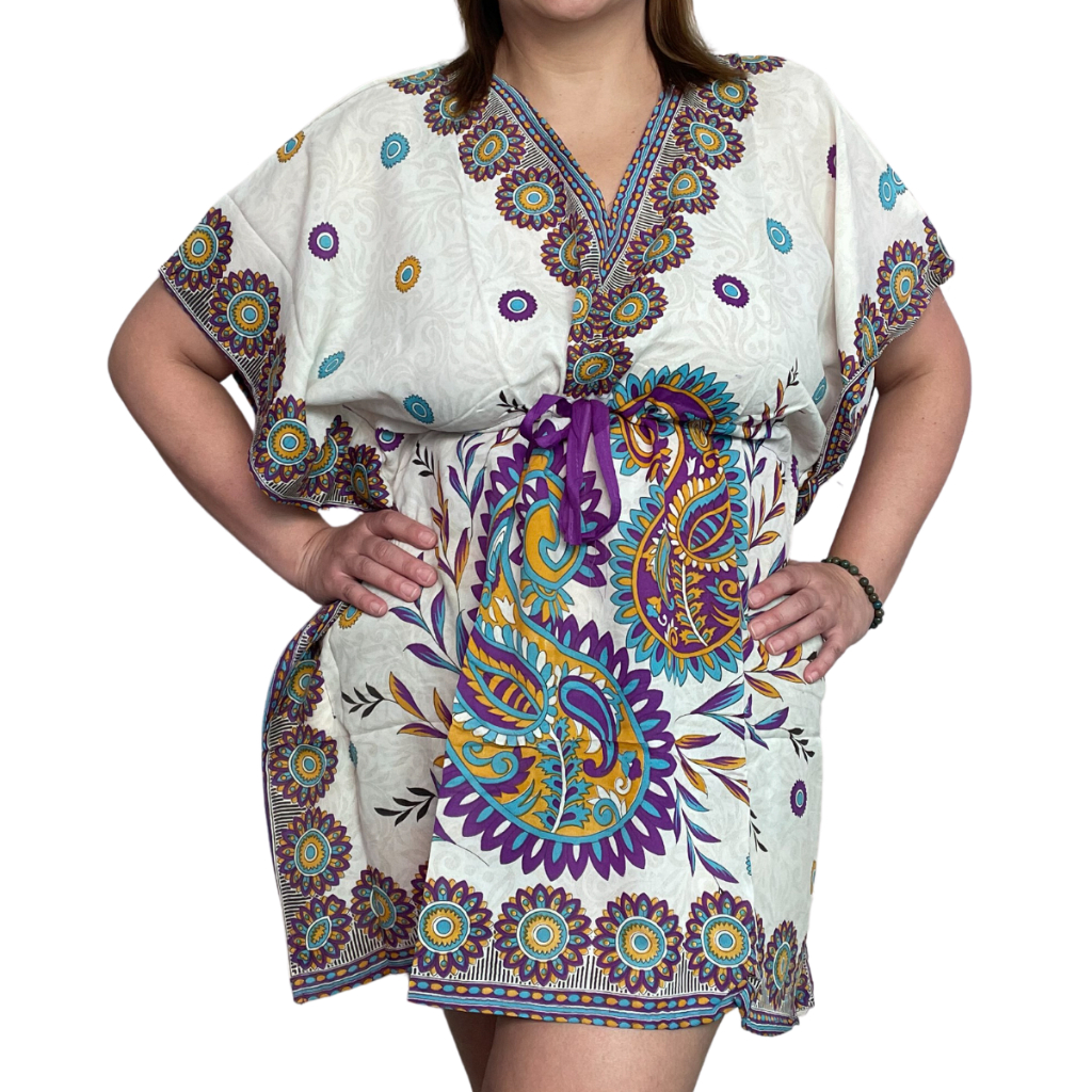 Bata Kaftan Saída Praia Blusa Indiana Roupa Feminina Luxo