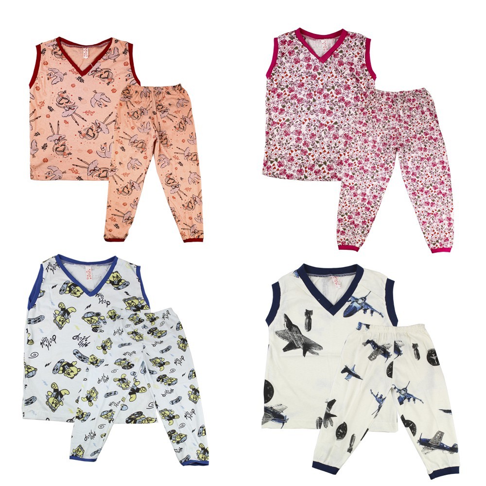 Pijama Infantil Feminino e Masculino Manga Longa Estampado Menina e Menino 100% Algodão