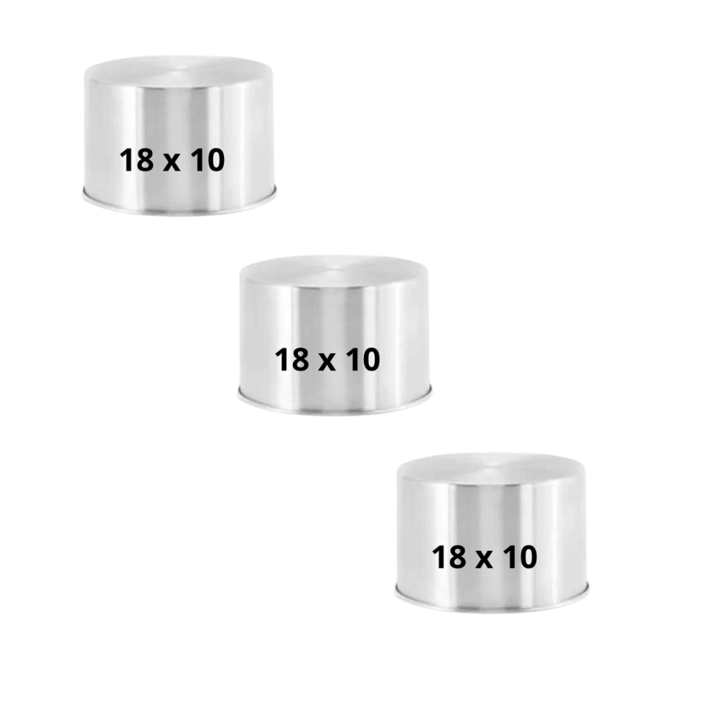Kit 03 Assadeira Redonda ALTA 18 x 10 cm Forma Bolo em Oferta na Shopee
