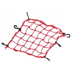 Rede Elástica Aranha Moto Bagageiro Capacete 35x35Cm Vermelho