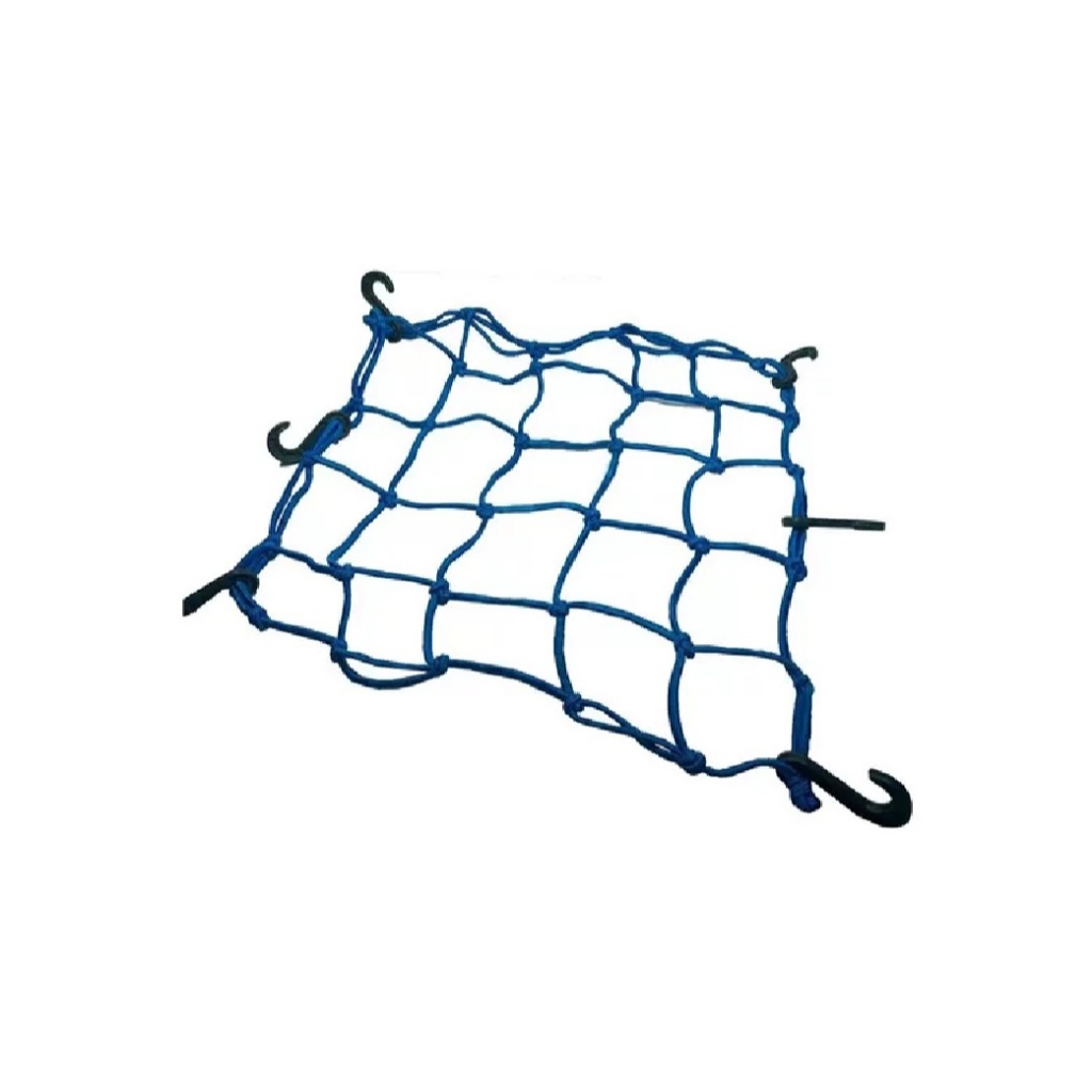 Rede Elástica Aranha Moto Bagageiro Capacete 35x35Cm Azul em Oferta na Shopee