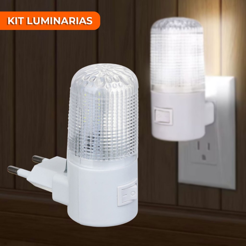 LUMINÁRIA ABAJUR 1 2 3 ou 4un LUZ NOTURNA LED TOMADA BIVOLT em Oferta na Shopee
