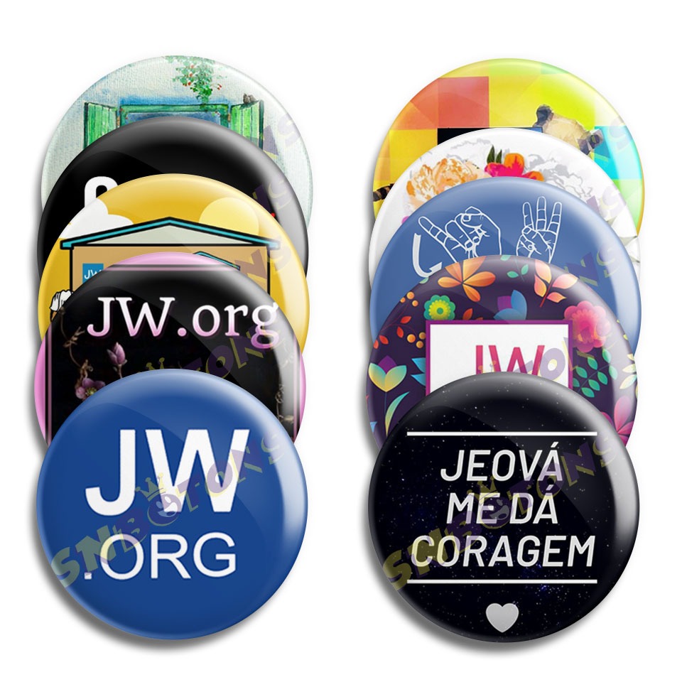 Até 15 Botons Bottons Jw Org Testemunha Jeova Congresso JW Pioneiros TJ Broche Alfinete