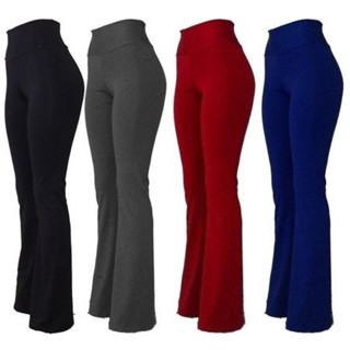 Kit 2 Legging Flare Bailarina Boca de Sino Suplex Cintura Alta