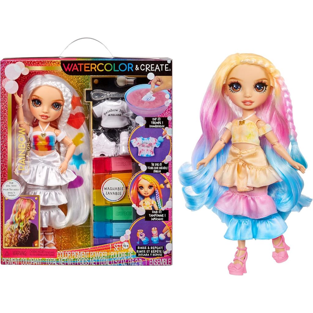 Boneca Rainbow High WaterColor & Create - Olhos Marrons