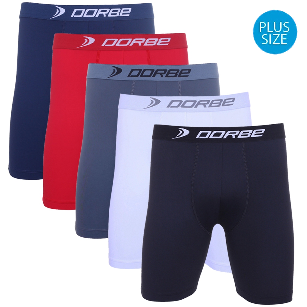 Kit 5 Cuecas Long Leg Plus Size Poliamida Dorbe Não Enrola Longa Microfibra Masculino Ciclista