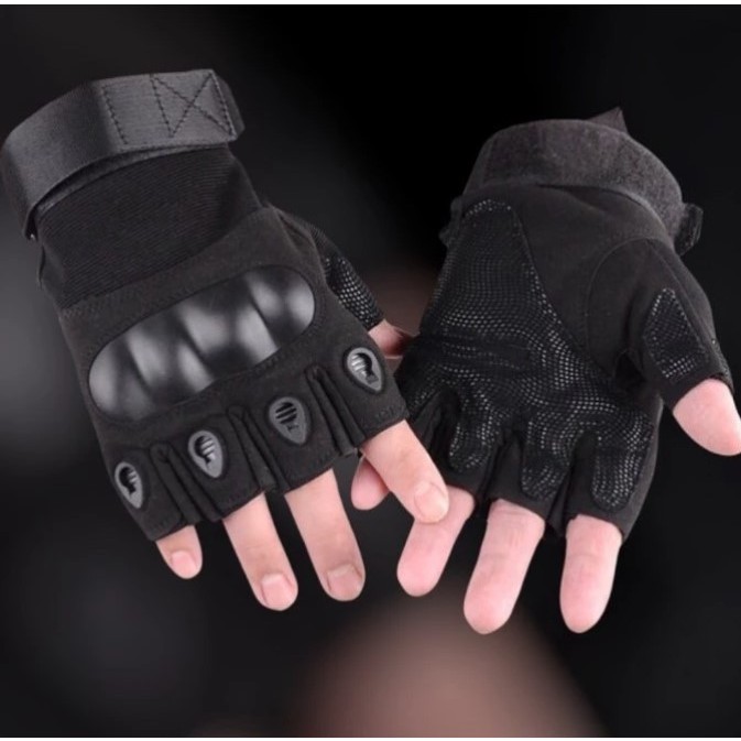 Luva Masculina Meio Dedo Alta Qualidade Para Combate Táticos 7739