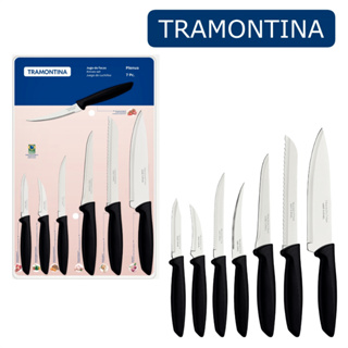 Kit Conjunto Jogo De Facas 7 Peças Plenus Lâmina Inox Cortador de Tomate Tramontina em Oferta na Shopee