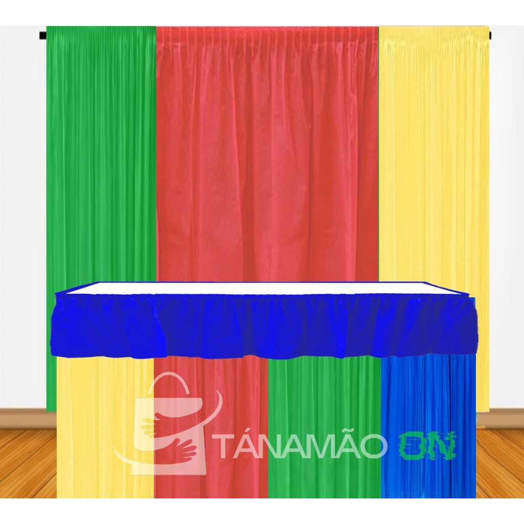 Painel Cortina Tnt+toalha Babado Tnt De Mesa - tema festa infantil patati patata