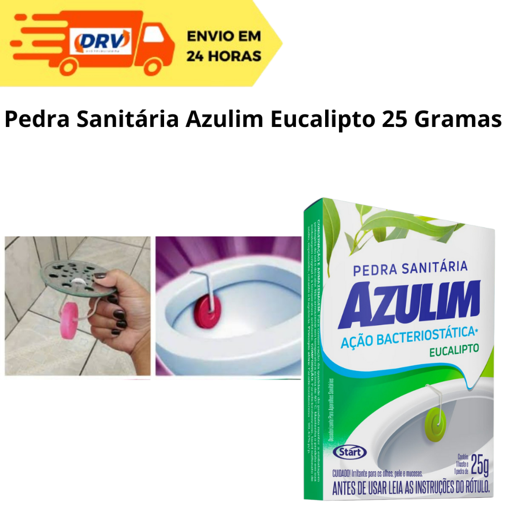 Pedra Sanitária Azulim Eucalipto 25 Gr - Pedra Sanitária