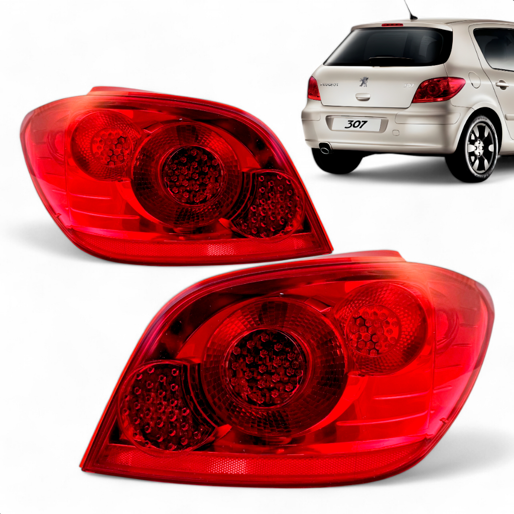 Lanterna Traseira Peugeot 307 Hatch 2006 07 08 09 10 11 2012