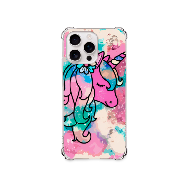 Capa para Case APPLE Iphone 16 PRO MAX Tpu desenhos Unicórnio místico com proteção de borda