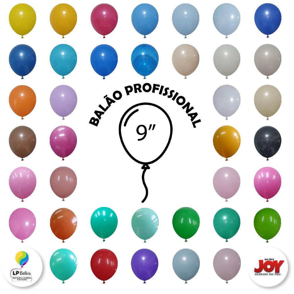 Kit Balões Bexigas Para Festa 9 polegadas - Joy