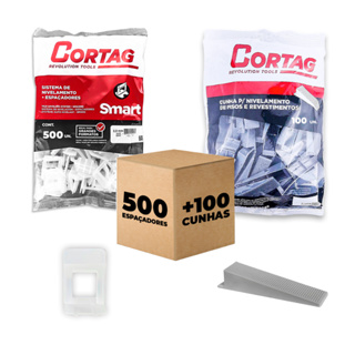 Espaçador Nivelador Smart C/500 Peças + Cunha Eco Cortag C/ 100 Peças Azulejo Cerâmica Porcelanato em Oferta na Shopee