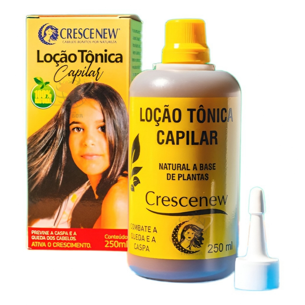 Loção Tônica Capilar Crescenew 100% NATURAL Antiqueda, Anticaspa, Seborreia Ativa Crescimento 250ml em Oferta na Shopee