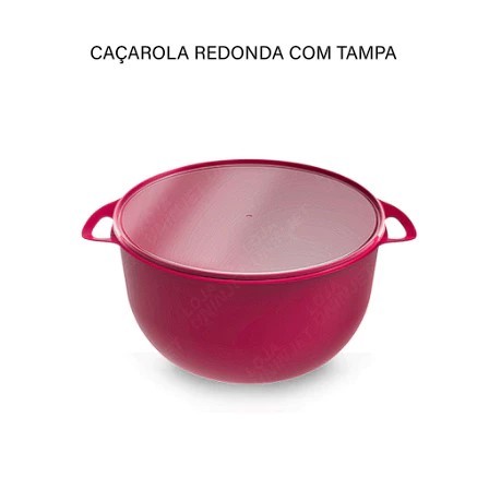 Pote Redondo Caçarola Vasilha Com Tampa e Alça 11,5 Litros Vermelha Uninjet