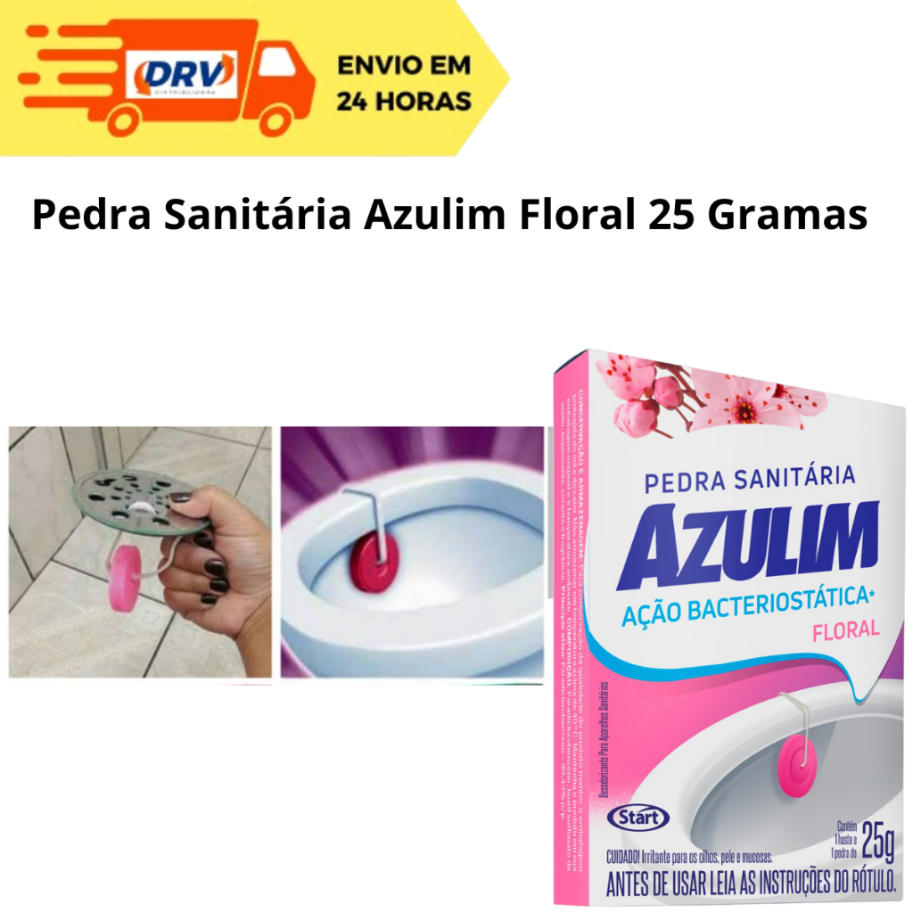 Pedra Sanitária Azulim Florata 25 Gr - Pedra Sanitária