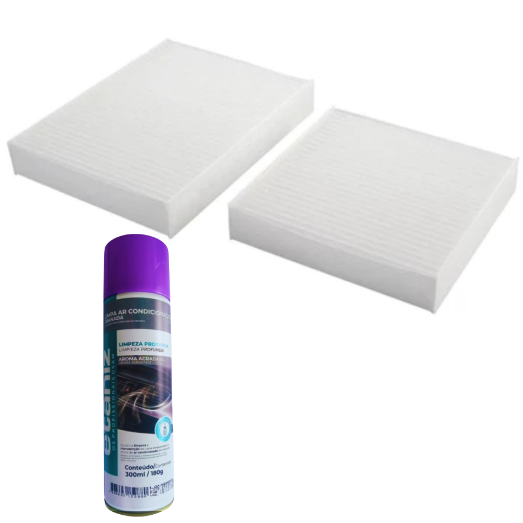 Filtro de Ar Condicionado Citroen C3 2012 até 2020 + Higienizador CES1906 (par) em Oferta na Shopee