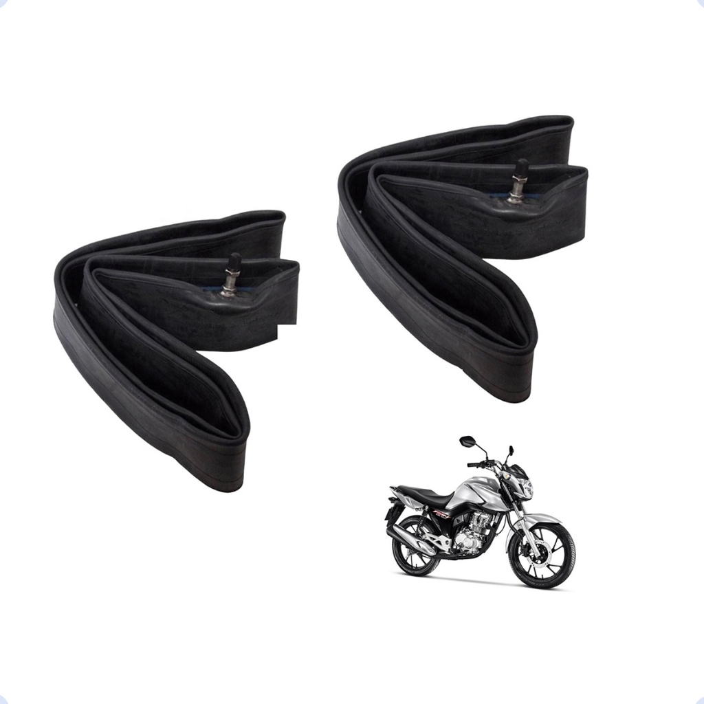 Par Câmara De Ar Moto Aro 18 Cg Titan Fan 125 150 160 Ybr