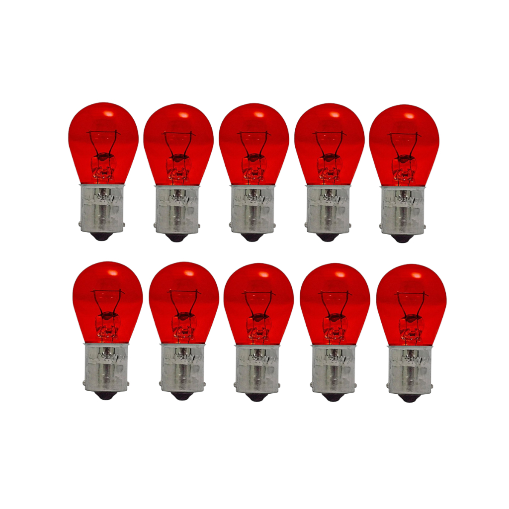 10 Lâmpadas Lanterna 1141 12V 21W 1 Polo - Vermelho em Oferta na Shopee