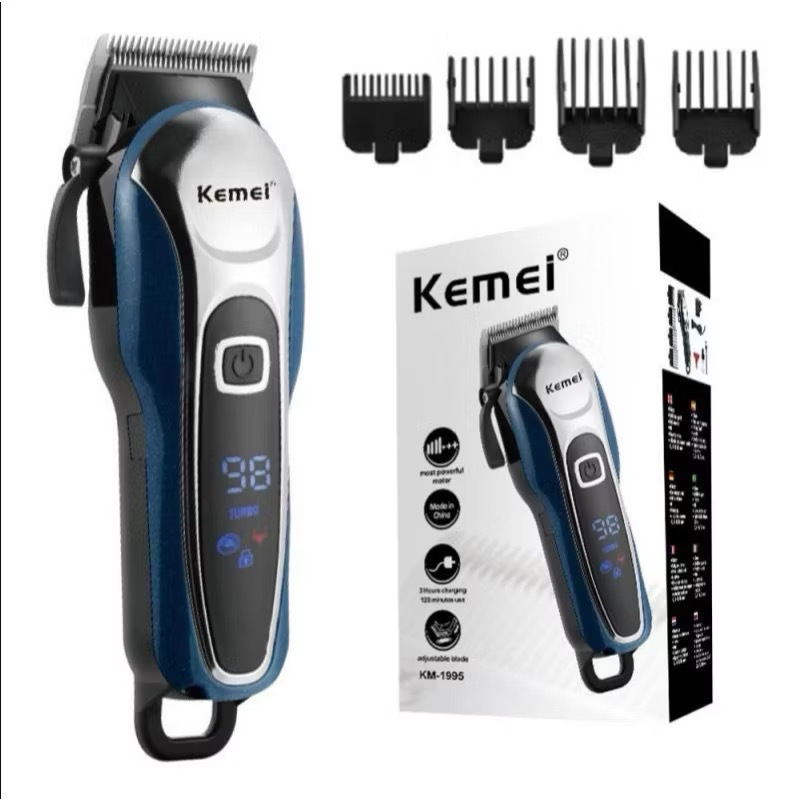 Máquina Kemei Cordless Profissional De Cortar Cabelo Km 1995