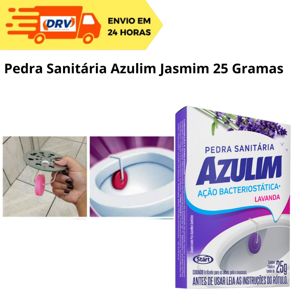 Pedra sanitária Azulim Lavanda 25 Gr - Pedra Sanitária