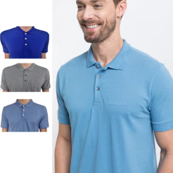 Camisa Polo Piquet Costura e Acabamento Premium - 100% Algodão