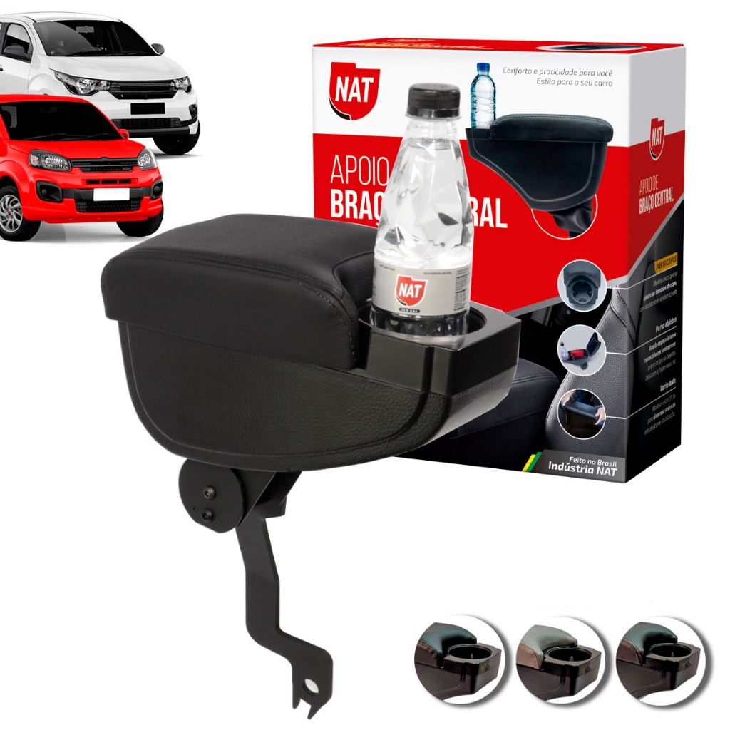 Apoio de Braço Uno 2011 Até 2020 E Mobi 2017 Até 2023 C/ Porta Copo em Oferta na Shopee